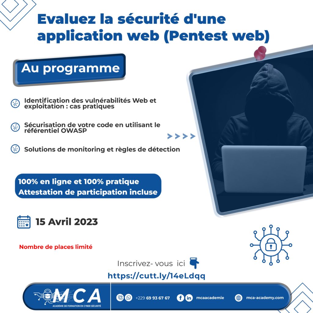 Pentest Web - Evaluez la sécurité d'une application web